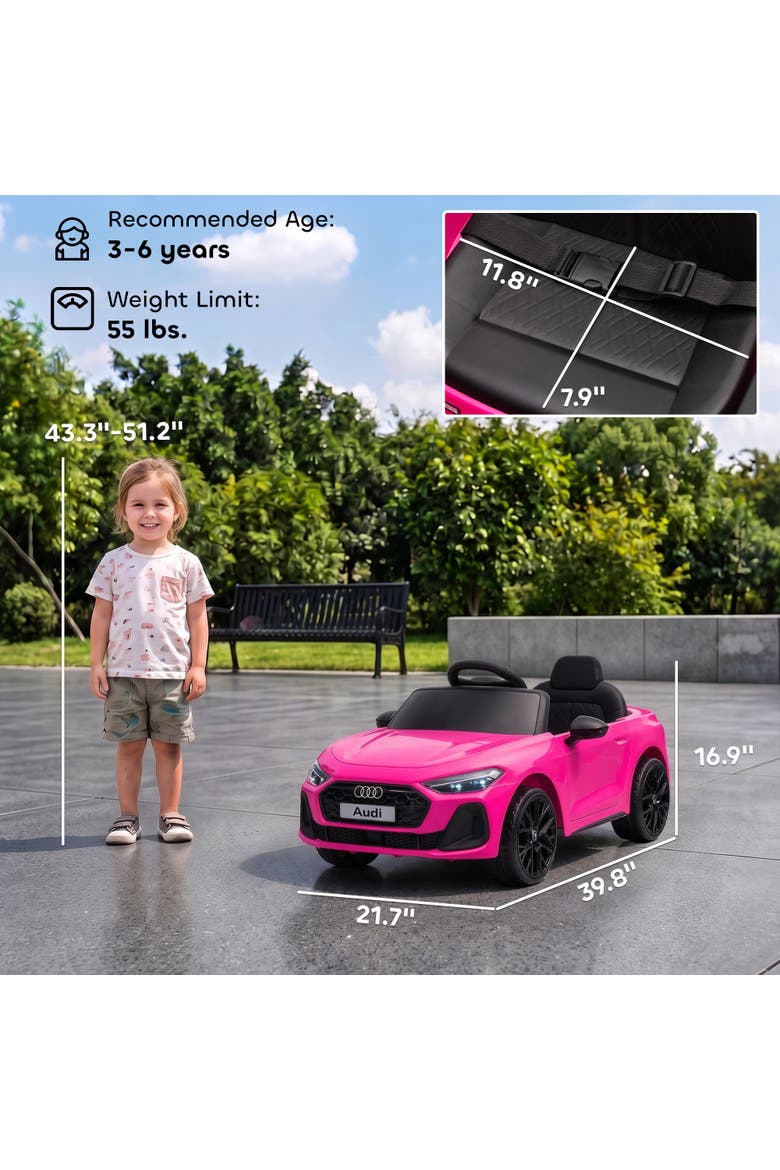 Licensed Audi A5L Electric Ride On Car, Alternate, color, Pink