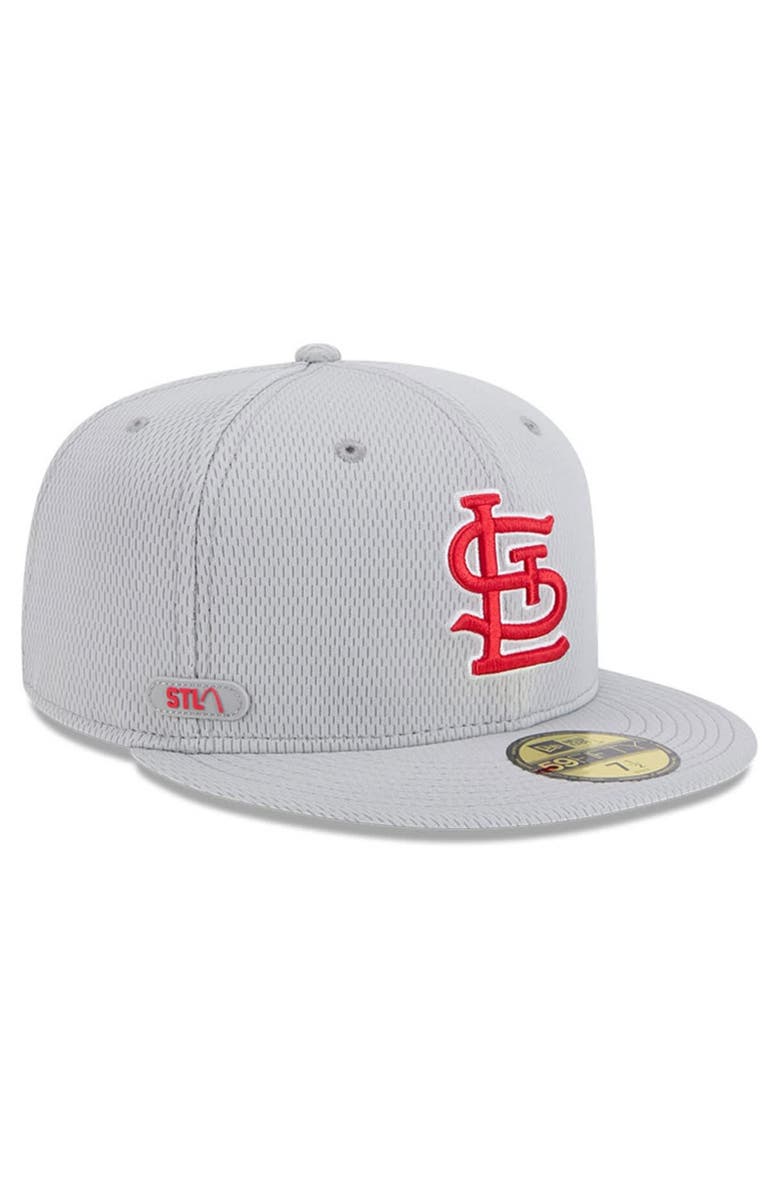 New Era Men's New Era Gray St. Louis Cardinals 2025 MLB Clubhouse 59FIFTY Fitted Hat, Main, color, Gray