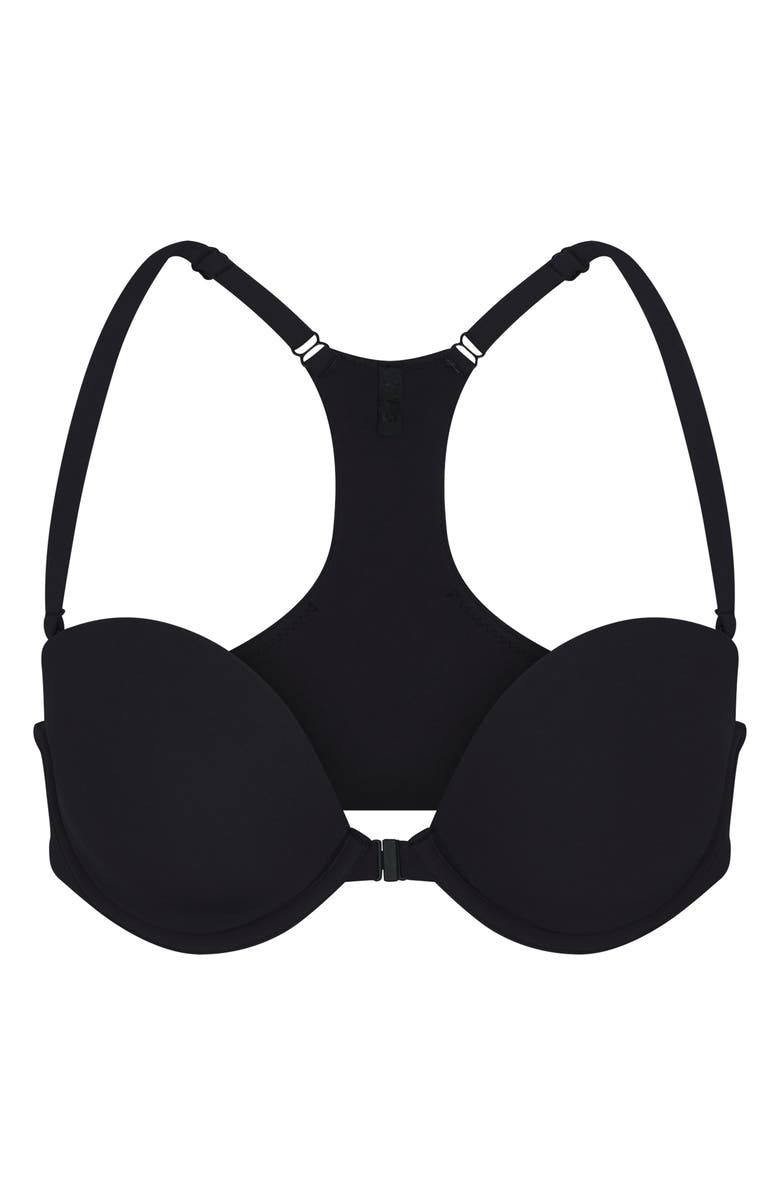 SKIMS Fits Everybody Racerback Demi Bra, Alternate, color, Onyx
