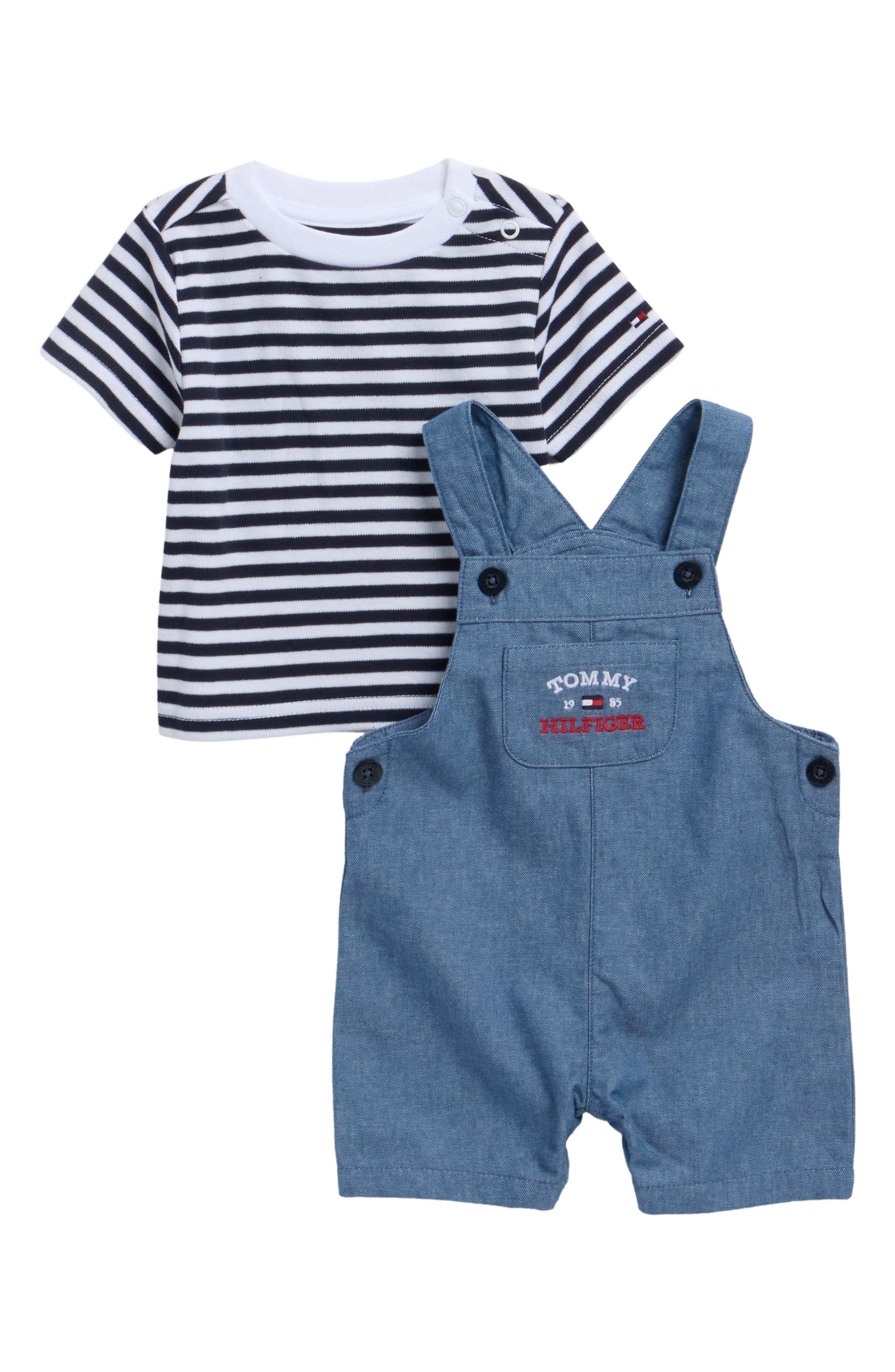 Tommy Hilfiger T-Shirt & Overalls Set
