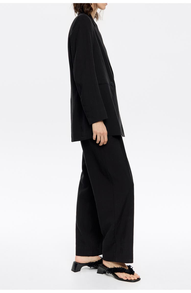 Bimba y Lola Double-Breasted Jacket, Alternate, color, Black