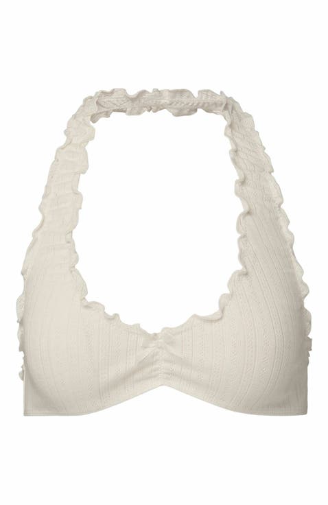 Ruffle Halter Bra