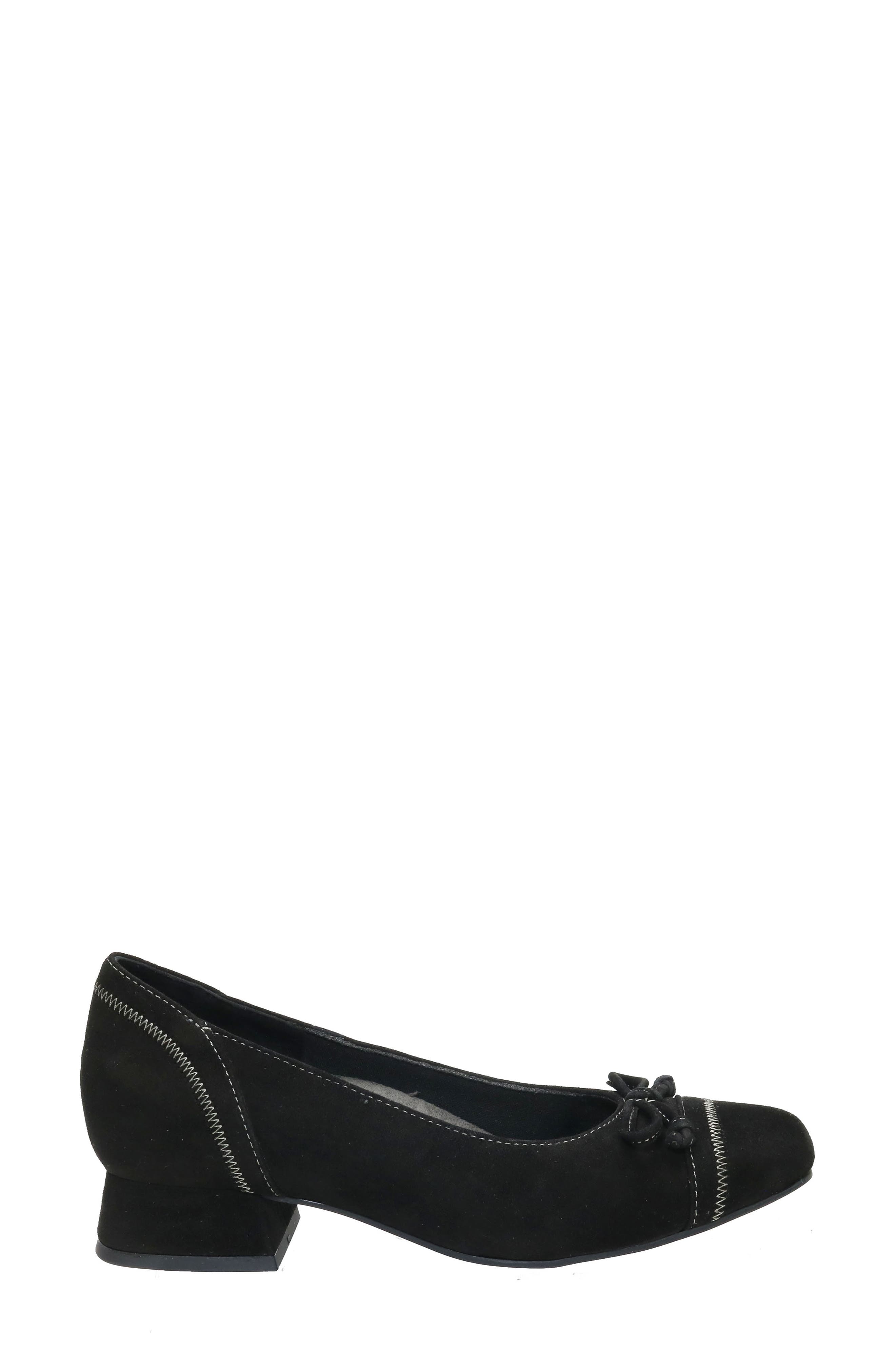 David Tate Heritage Cap Toe Pump, Alternate, color, Black Suede