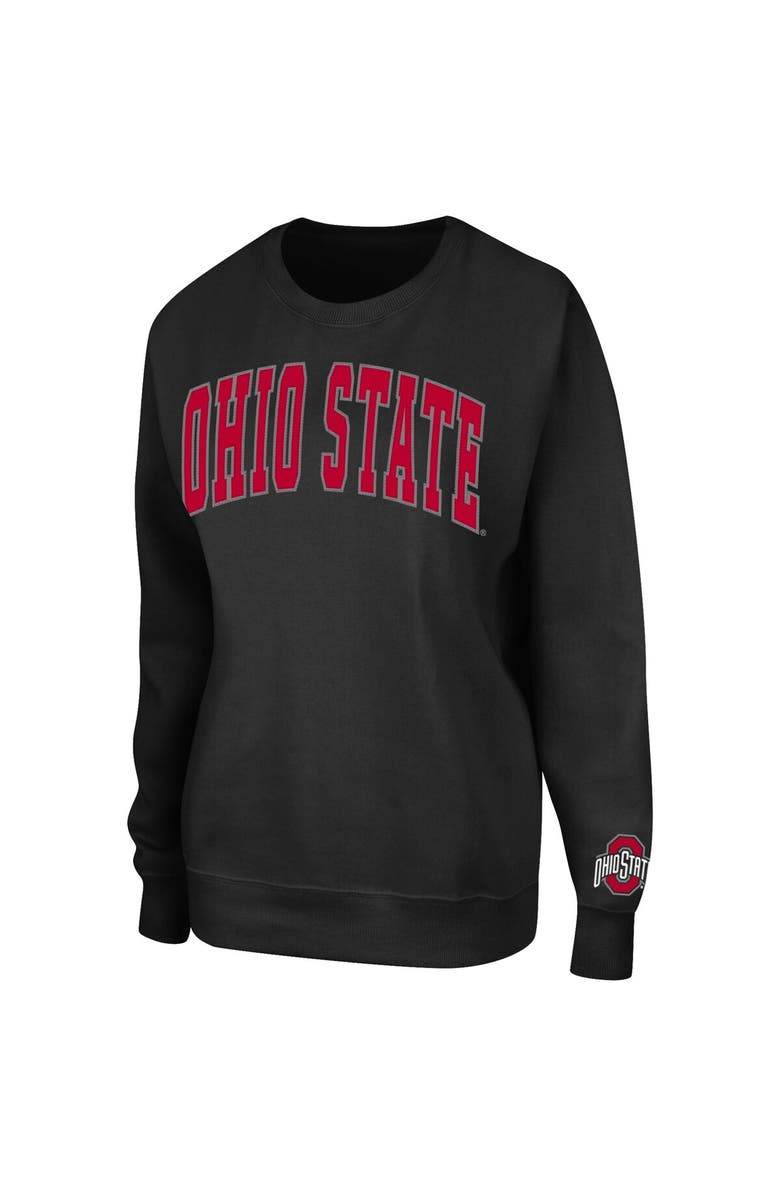 COLOSSEUM Women's Colosseum Black Ohio State Buckeyes Campanile Pullover Sweatshirt, Alternate, color, Black