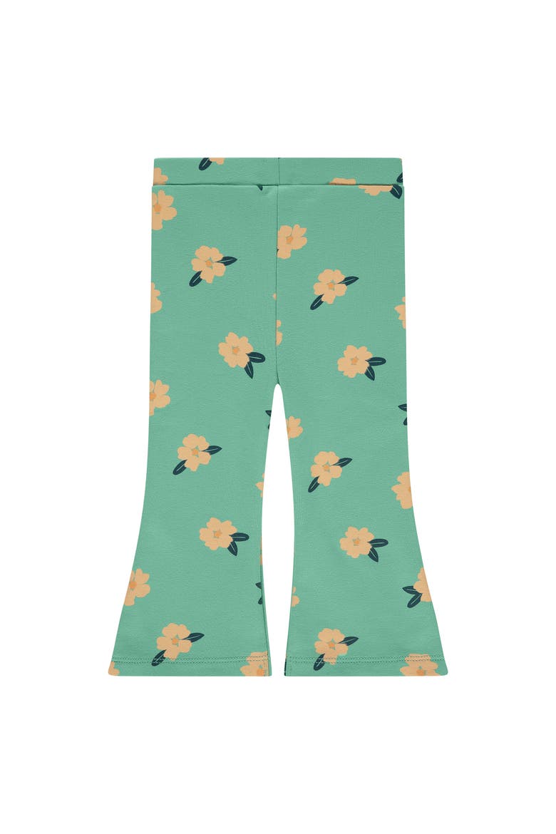 Floral Print Flared Leggings, Alternate, color, Seafoam