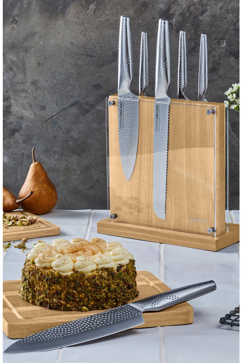 iD3® SAMURAI® Sato 7-Piece Knife Block With Cutting Board, Alternate, color, Silver