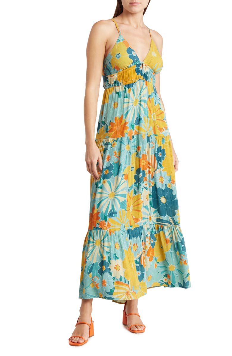 Angie Floral Empire Waist Tiered Maxi Dress | Nordstromrack Angie Floral Empire Waist Tiered Maxi Dress | Nordstromrack