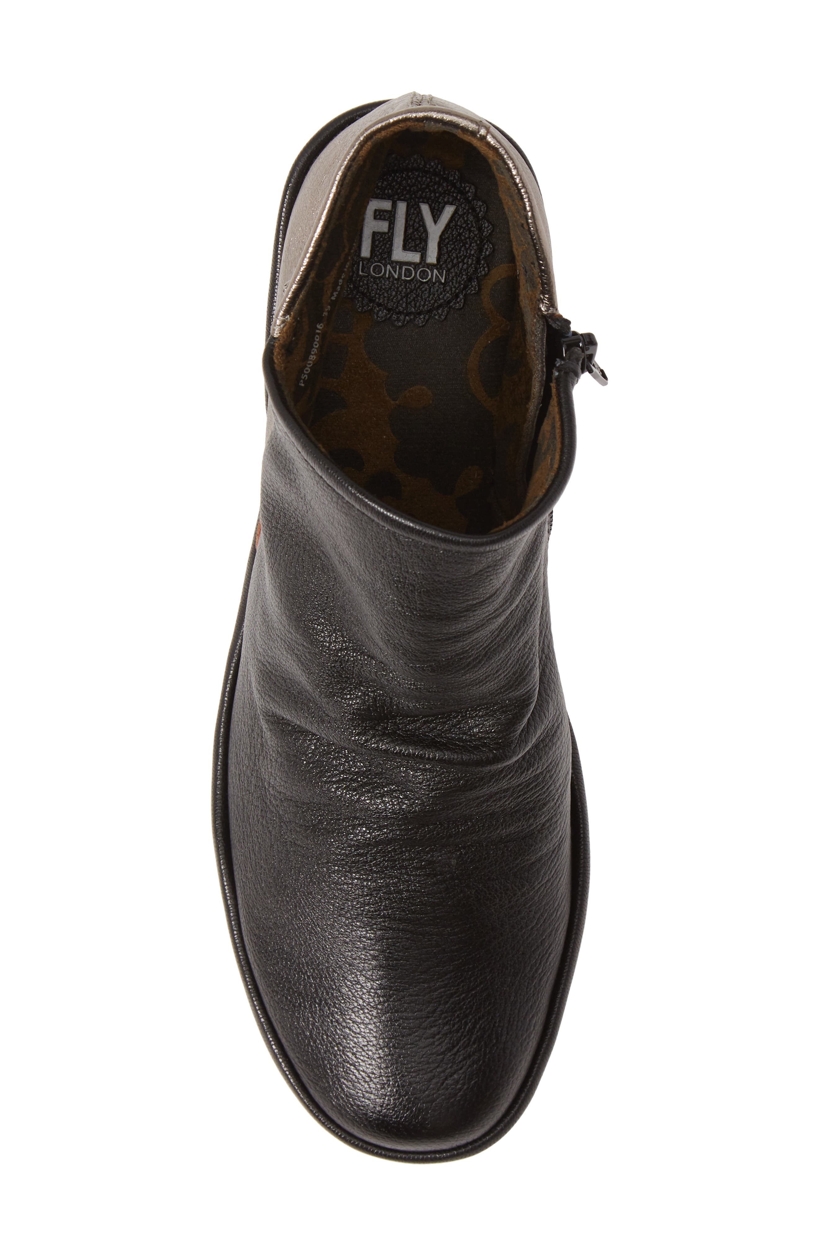 Wezo Bootie, Alternate, color, BLACK/ BRONZE LEATHER