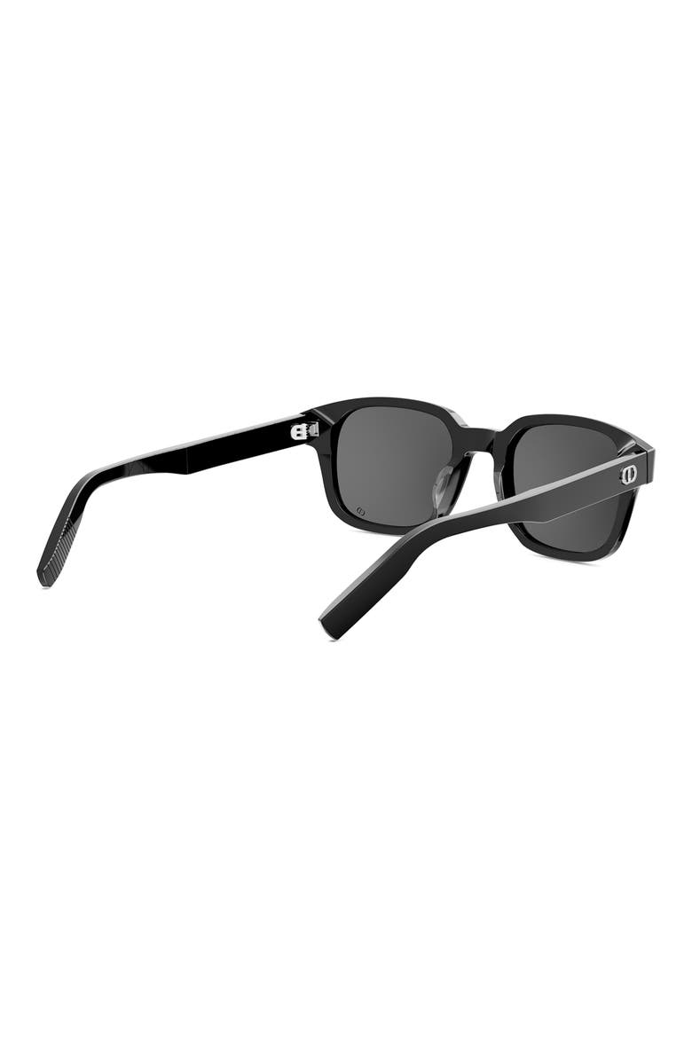 CD Icon S4I 51mm Square Sunglasses, Alternate, color, SHINY BLACK / SMOKE