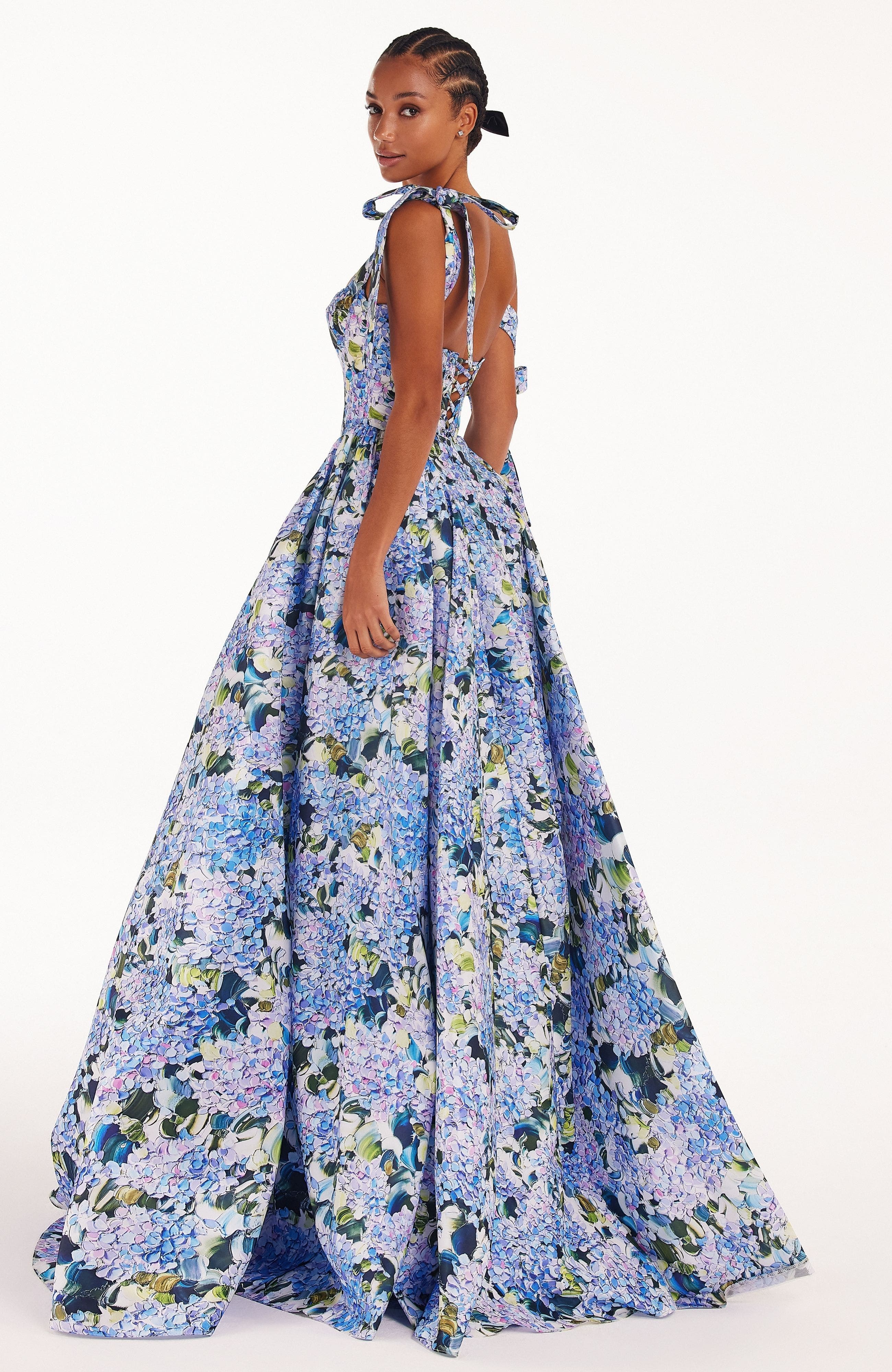 blue hydrangea maxi dress Milla Women's Ravishg Corset Maxi Dress