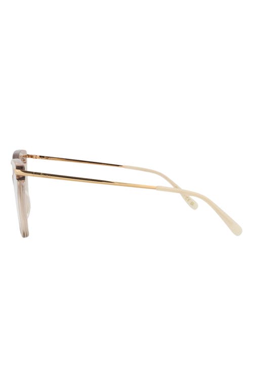 Pomellato Novelty 52mm Square Optical Glasses In Beige Gold Transparent