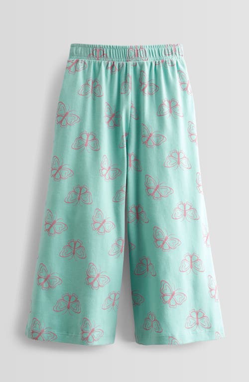 Tucker + Tate Kids' Cotton Wide Leg Pants In Green Yucca Simple Butterflies