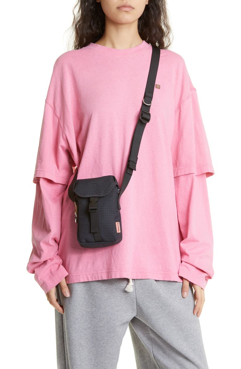 Acne Studios Adyen Ripstop Phone Pouch Crossbody Bag, Alternate, color,