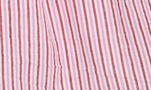 Jojo Maman Bébé Jojo Maman Bebe Stripe Ladybug Embroidered Cotton Dress In Pink