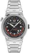 FERRAGAMO F-80 GMT Worldtime Bracelet Watch, 43mm