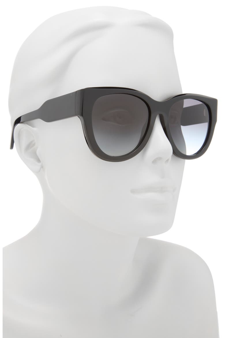 55mm Cat Eye Sunglasses, Alternate, color, BLACK BLACK GREY