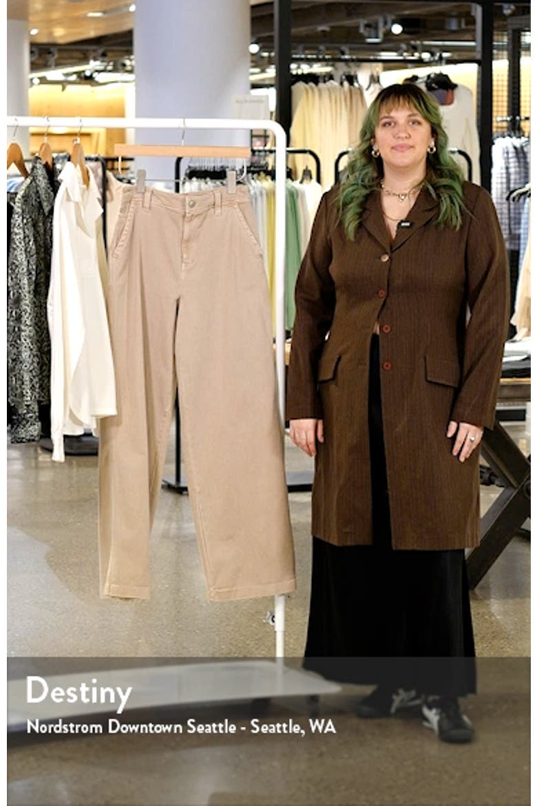 High Waist Wide Leg Twill Pants video
