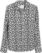 Rails Kathryn Heart Print Button-Up Shirt