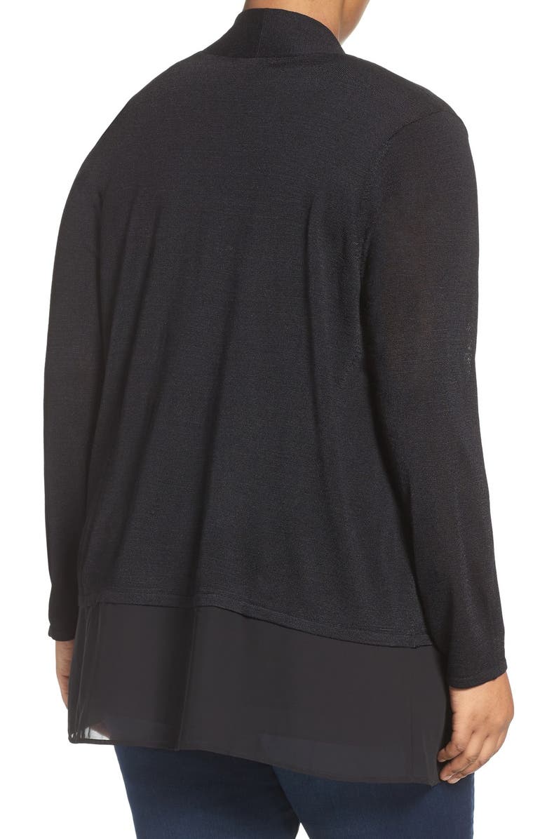 NIC+ZOE Chiffon Trim Cardigan, Alternate, color, 