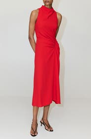 mango midi dress Women's Polka-Dot Length from bust to hem of size S Buy Mango Black Button Through