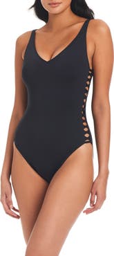 BLEU by Rod Beattie Kore Cutout One-Piece Swimsuit