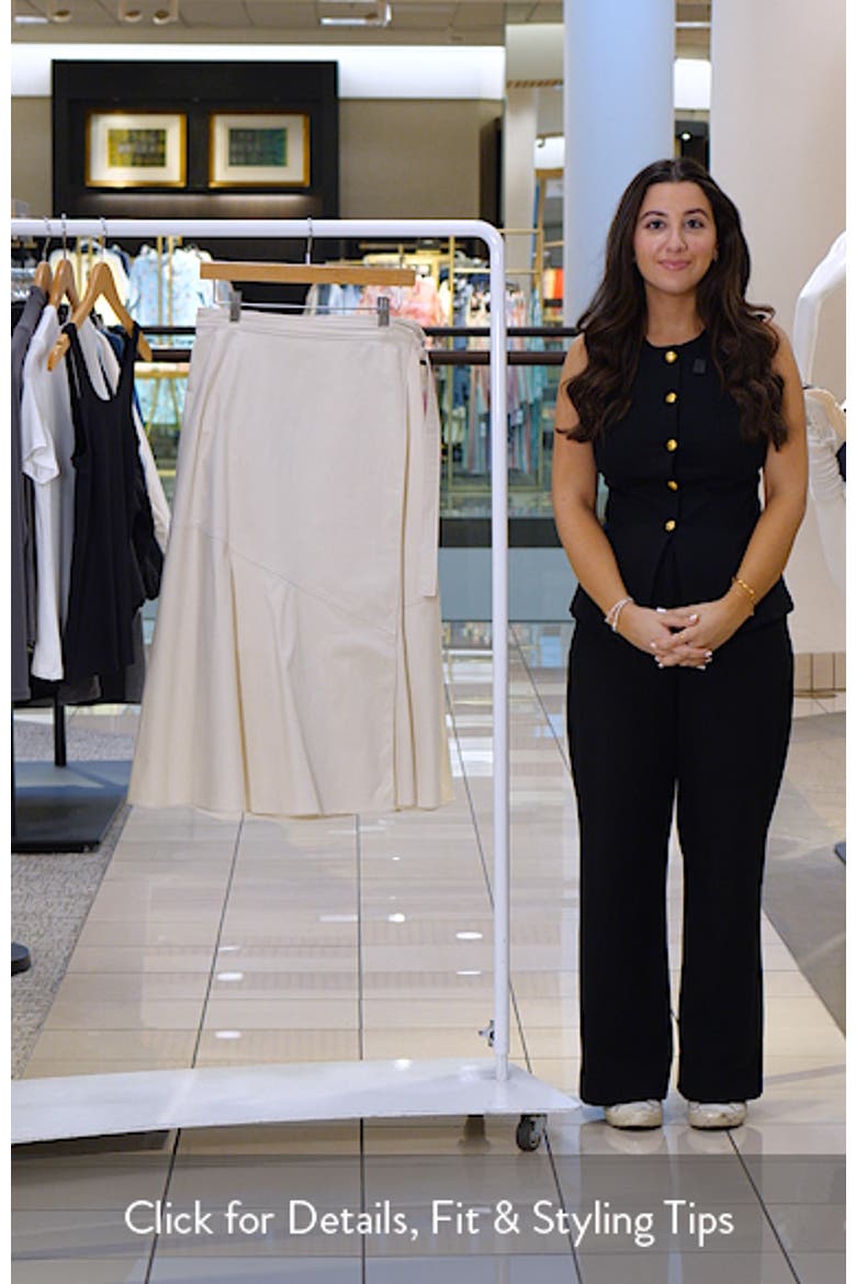 Vuleran Belted Stretch Cotton Midi Skirt video