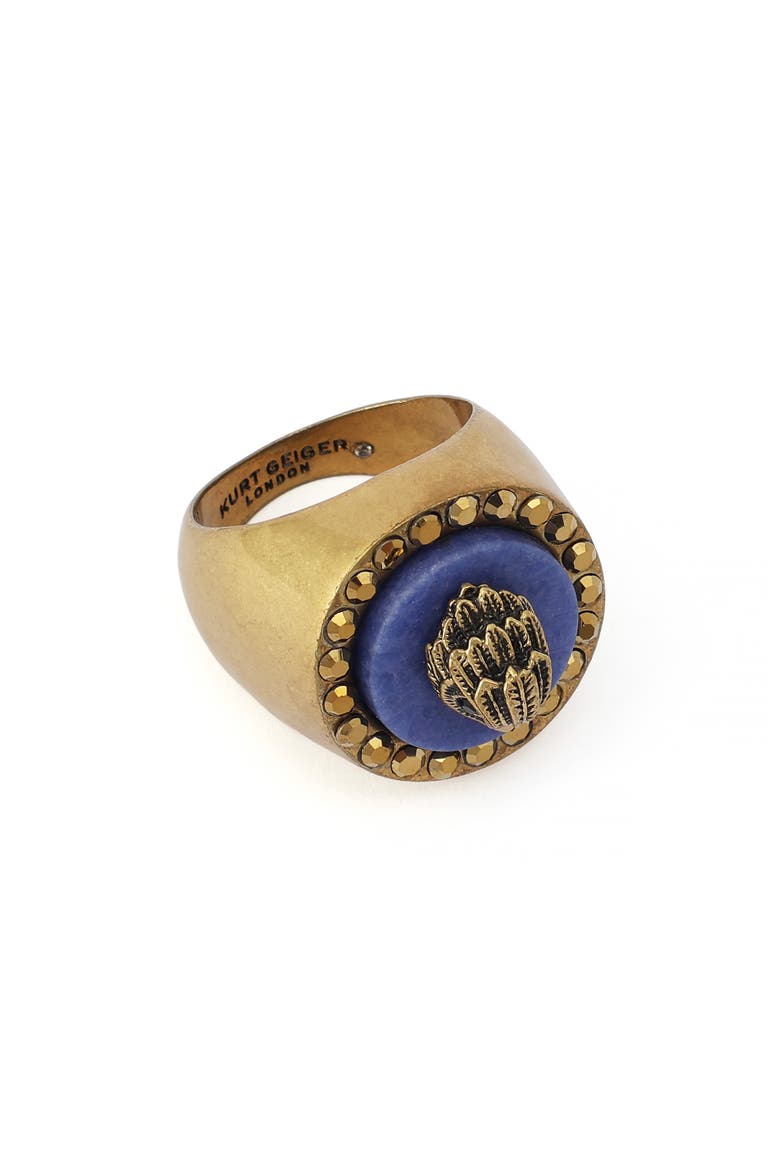 Eagle Signet Ring, Alternate, color, BLUE