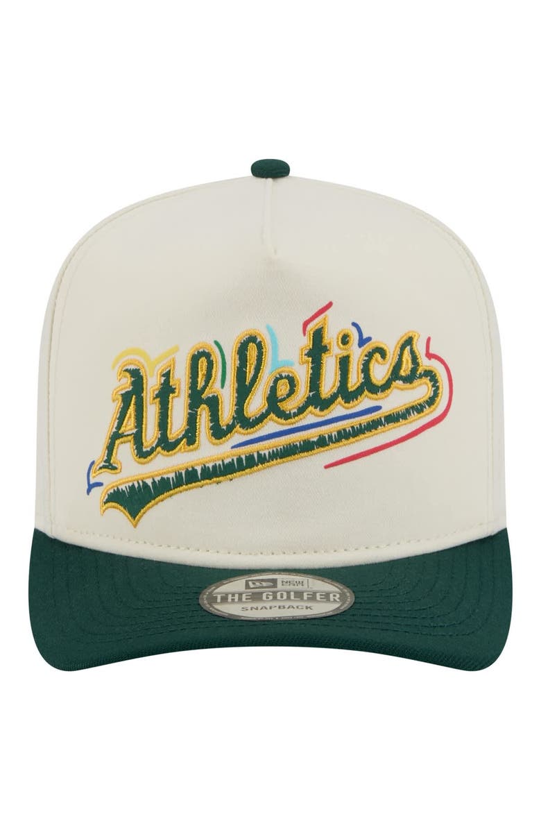 New Era Men's New Era  White Athletics Team Scribble Golfer Adjustable Hat, Alternate, color, 