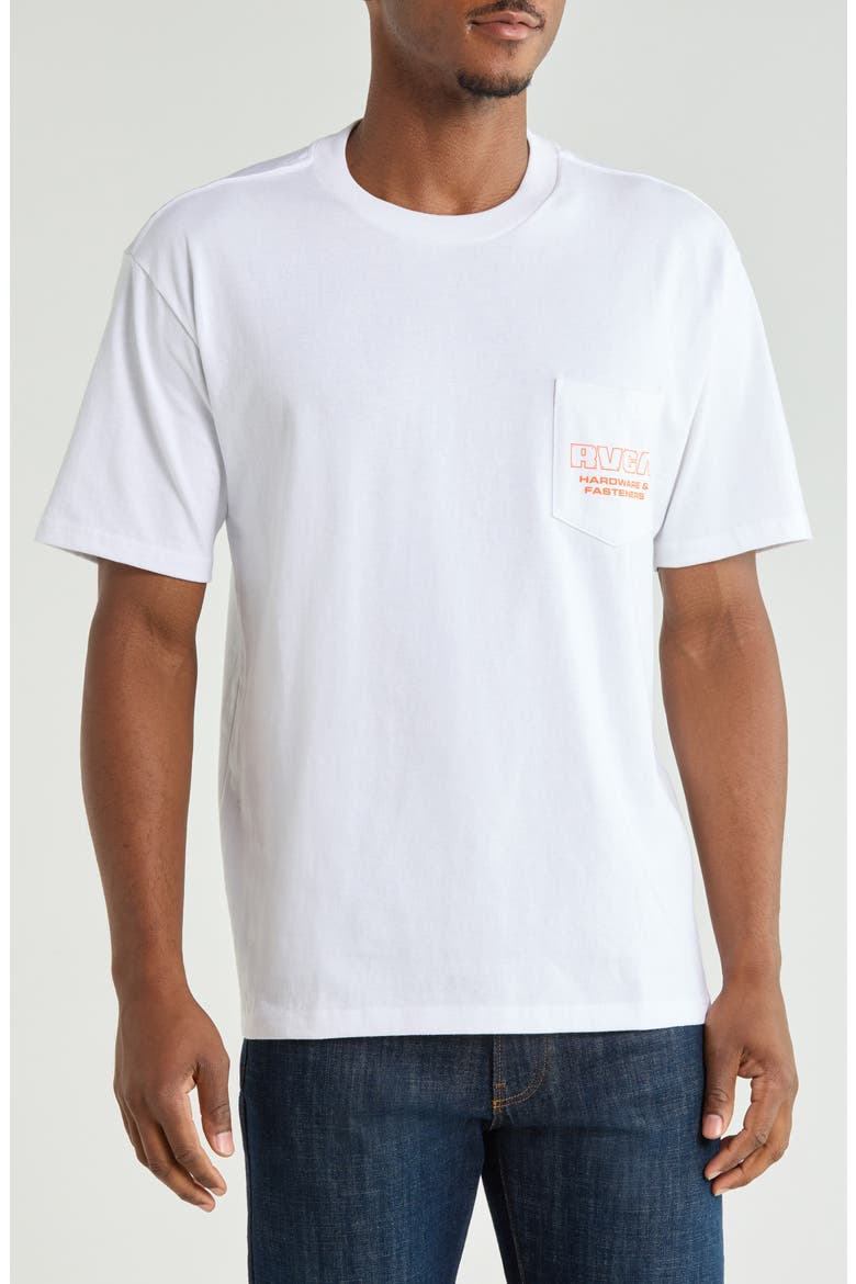 Fasteners Cotton Pocket Graphic T-Shirt, Main, color, WHITE