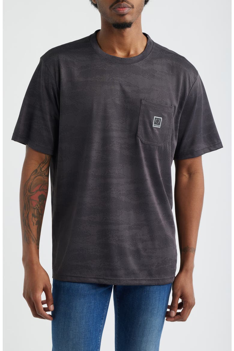 Journey Mesh Knit T-Shirt, Main, color, BLACK TIGER CAMO