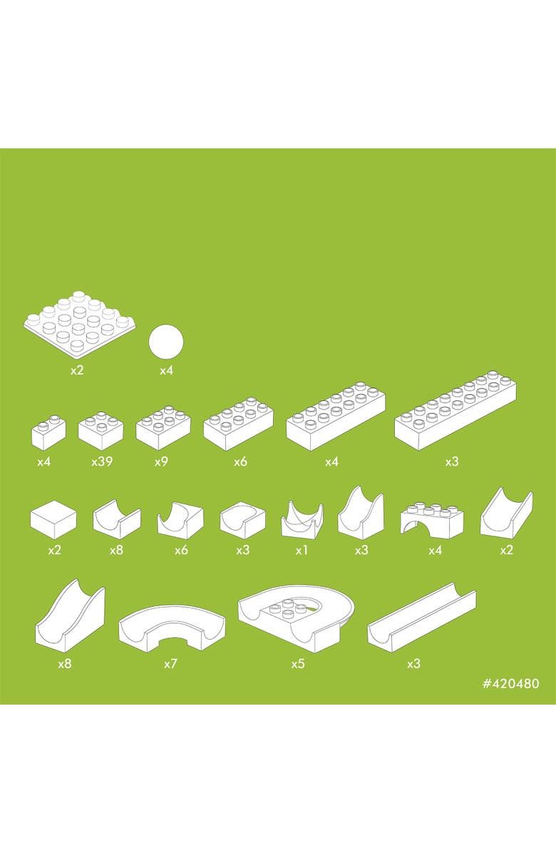 Hubelino Marble Run 123 Piece Starter Building Box Set, Alternate, color, Multi