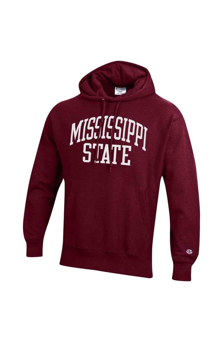 Champion Men's Champion Maroon Mississippi State Bulldogs Team Arch Reverse Weave Pullover Hoodie, Alternate, color, Maroon