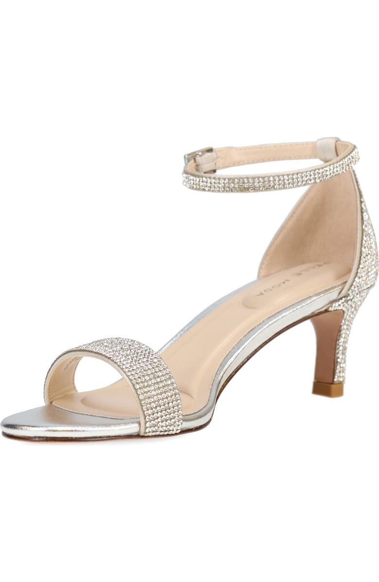 Pelle Moda Uciel Ankle Strap Sandal, Alternate, color, Silver