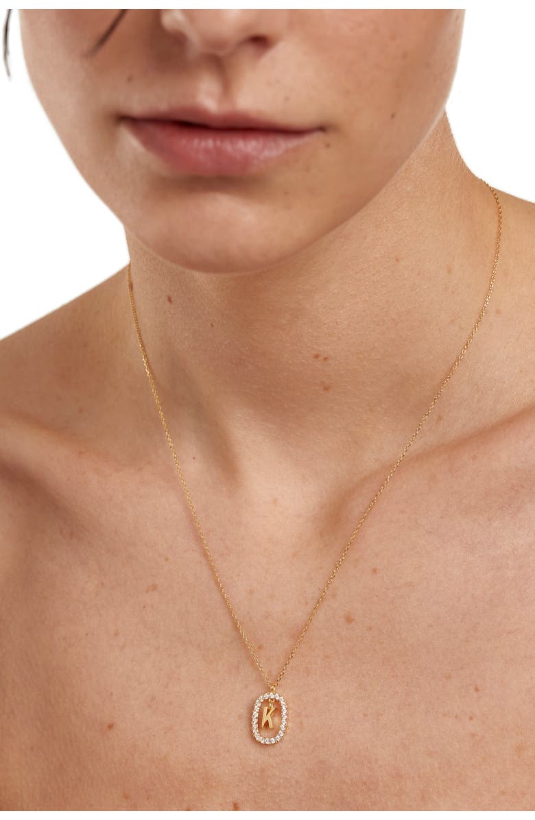 PDPAOLA Diamonds And Gold Letter Necklace, Alternate, color,