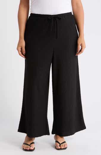 Textured Drawstring Pants
