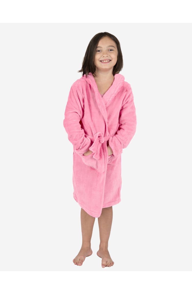 Leveret Kids Fleece Robe, Shawl Collar, Solid Colors, Alternate, color, 