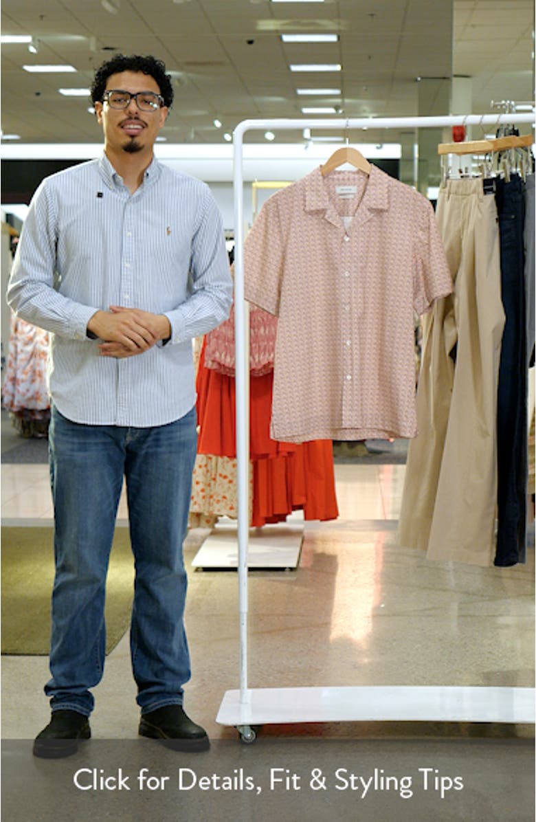 Cole OoohCotton<sup>®</sup> Geo Print Camp Shirt, sales video thumbnail