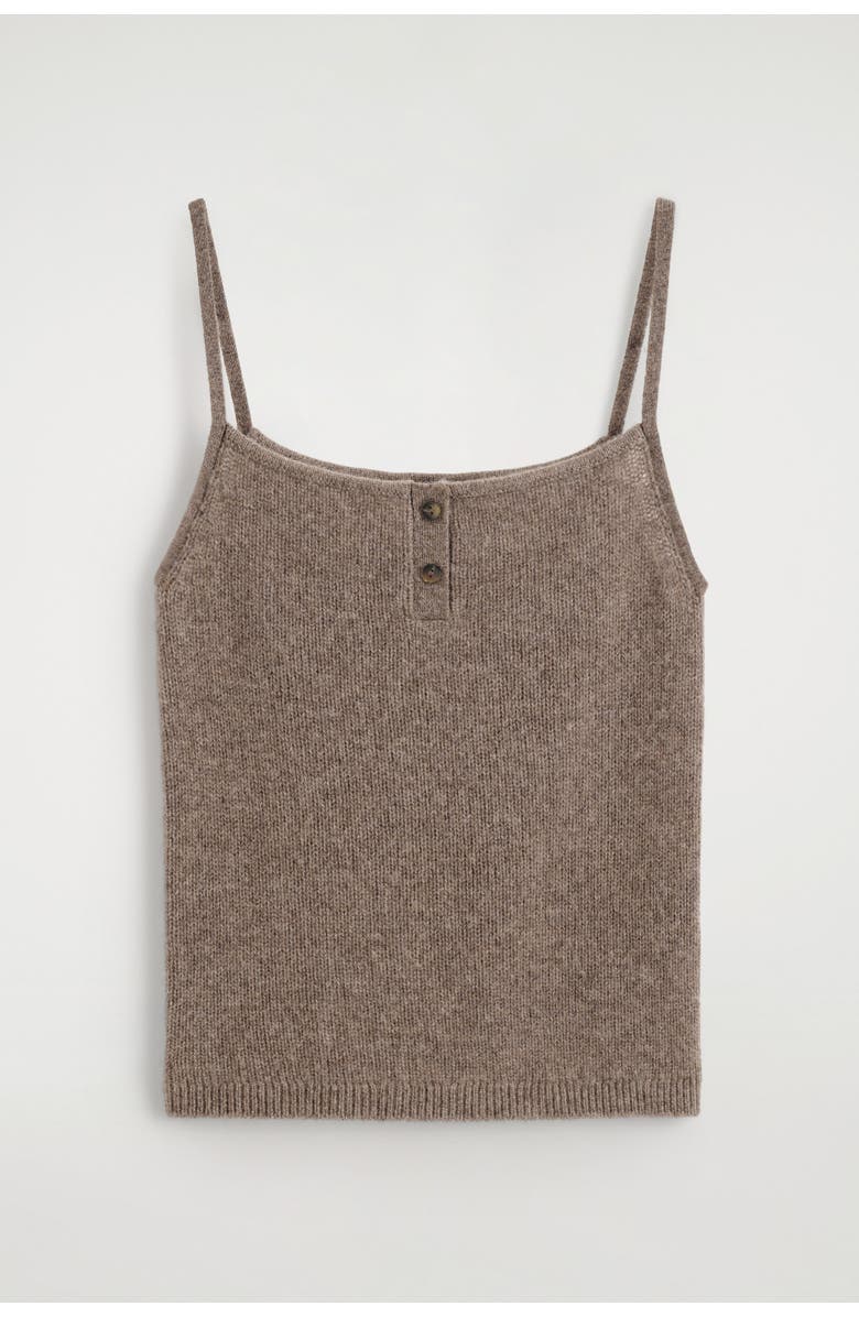 COS Cashmere Tank Top, Alternate, color, Brown Mélange
