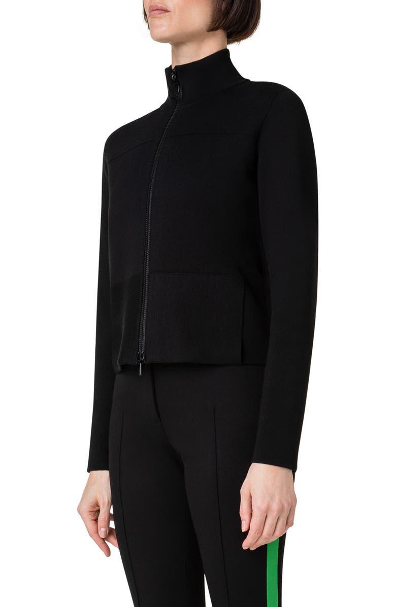 Akris punto Maglia Milano Knit Stretch Virgin Wool Cardigan, Alternate, color,