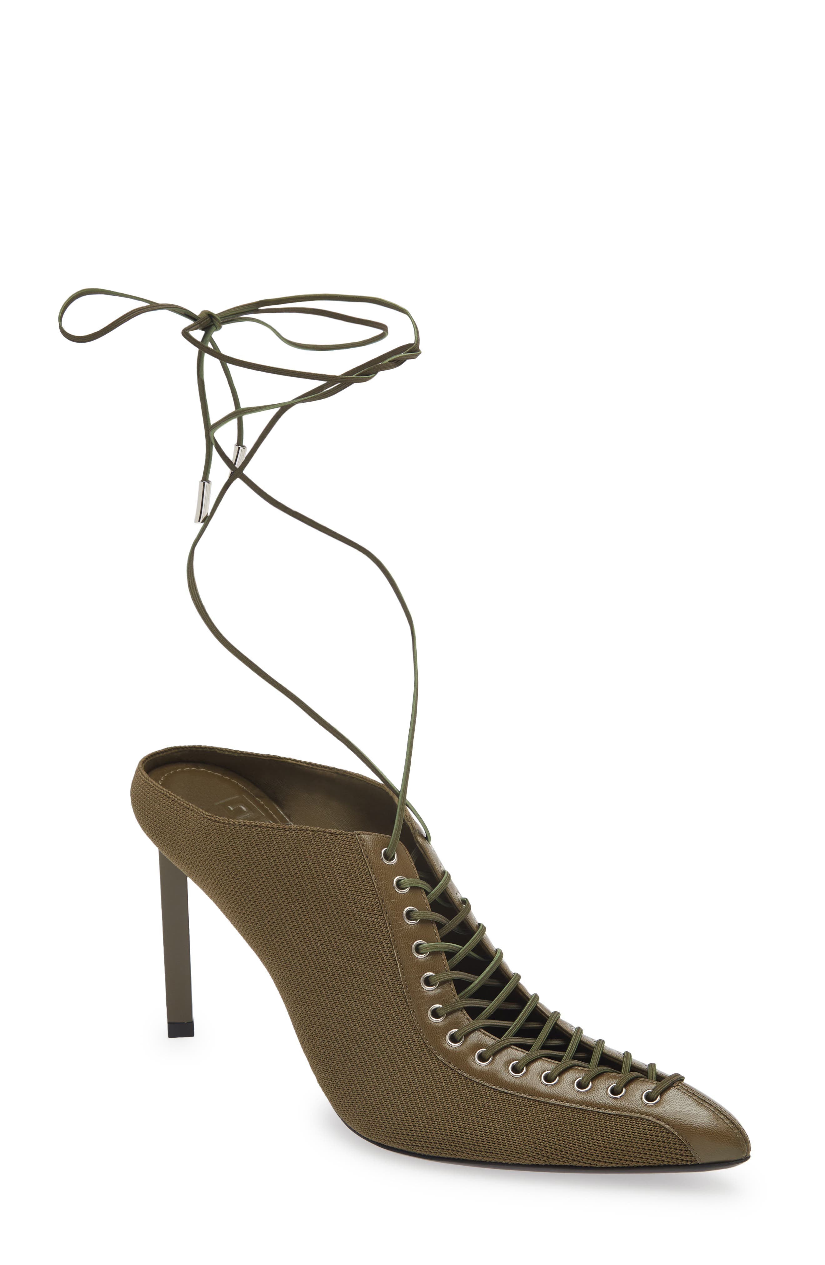 Givenchy Show Lace-Up Pointed Toe Pump, Main, color, 