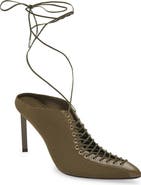 Givenchy Show Lace-Up Pointed Toe Pump