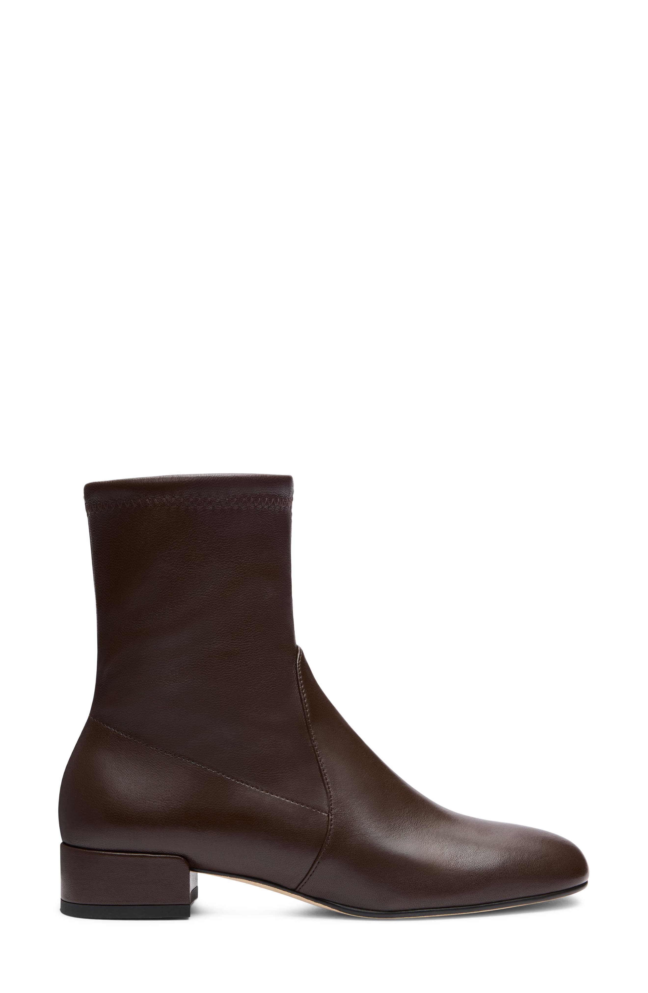 Bacari Leather Bootie, Alternate, color, WALNUT