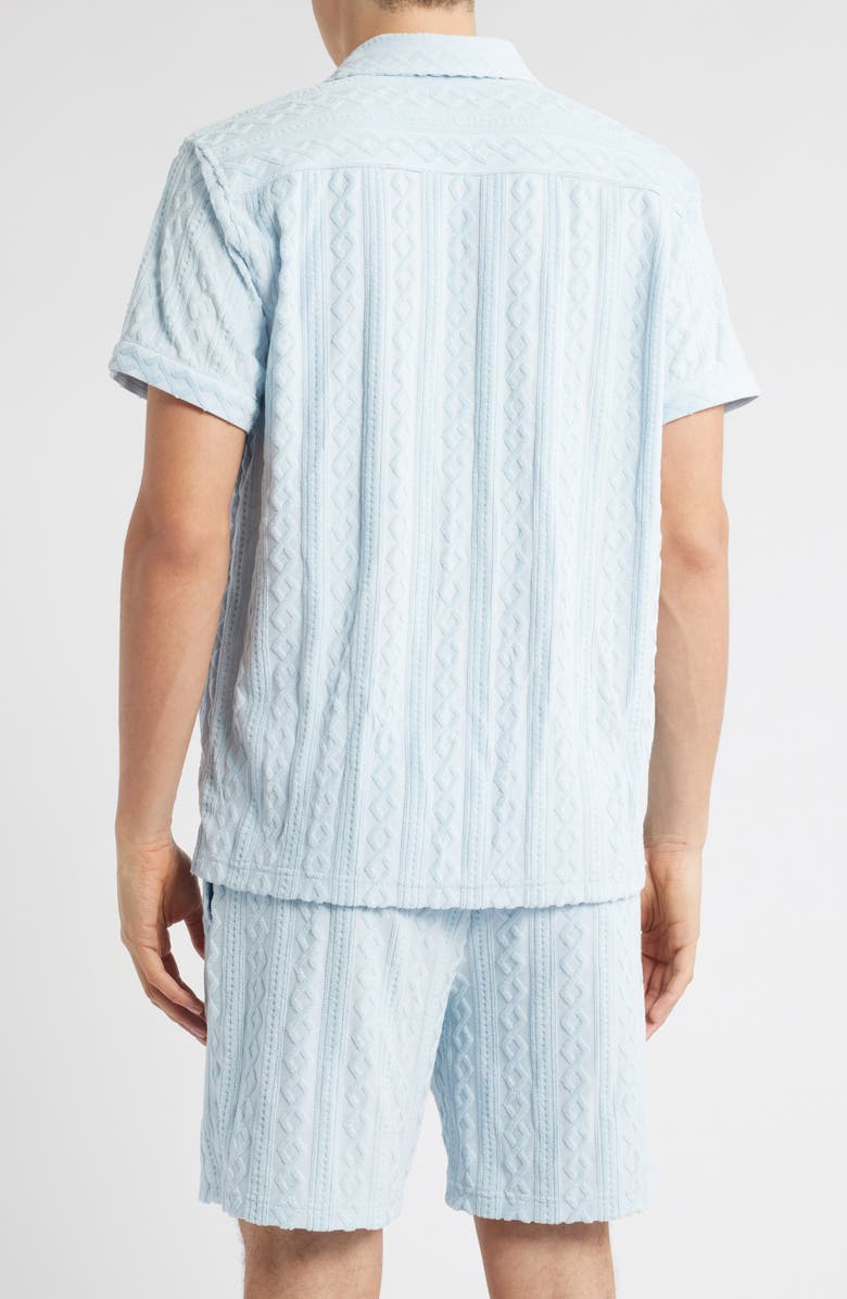 Rails Maverick Textured Knit Camp Shirt, Alternate, color, Coastal Blue