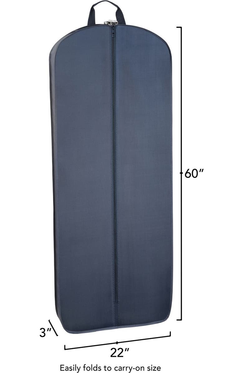Wallybags 60" Premium Tri-Fold Travel Garment Bag with exterior pocket, Alternate, color, Navy