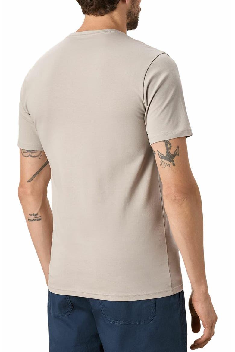 Luxe Stretch Jersey Slim V-Neck Tee, Alternate, color, Nickel