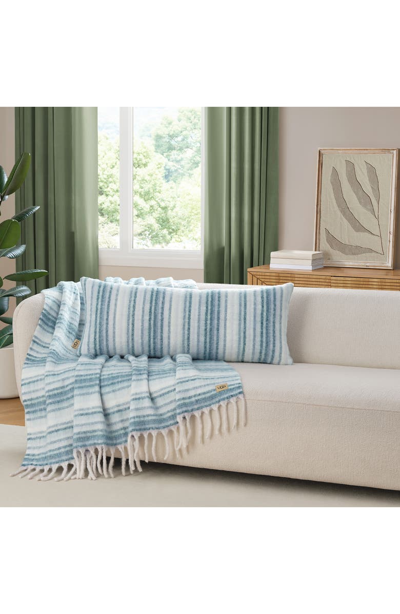 UGG<sup>®</sup> Joana Throw Blanket, Alternate, color, Misty Green/ Saltwater