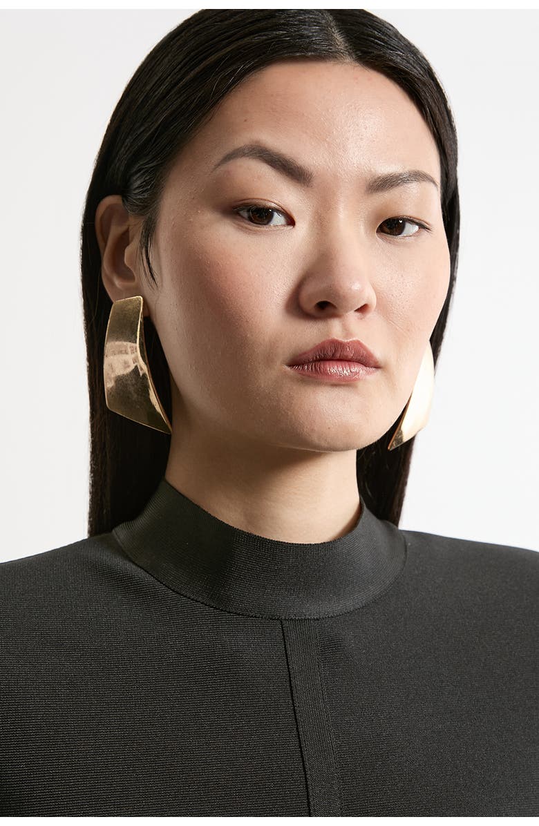 Karen Millen Asymmetric Knit Midi Dress, Alternate, color, 