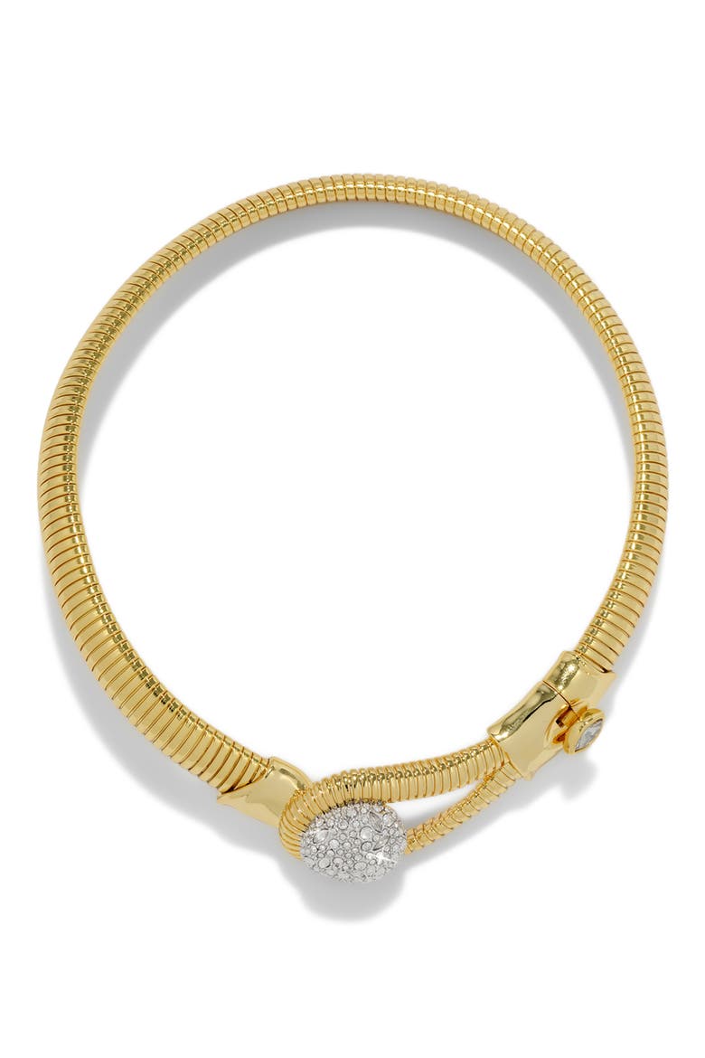 Solanales Crystal Pavé Pebble Collar Necklace, Alternate, color, CRYSTALS