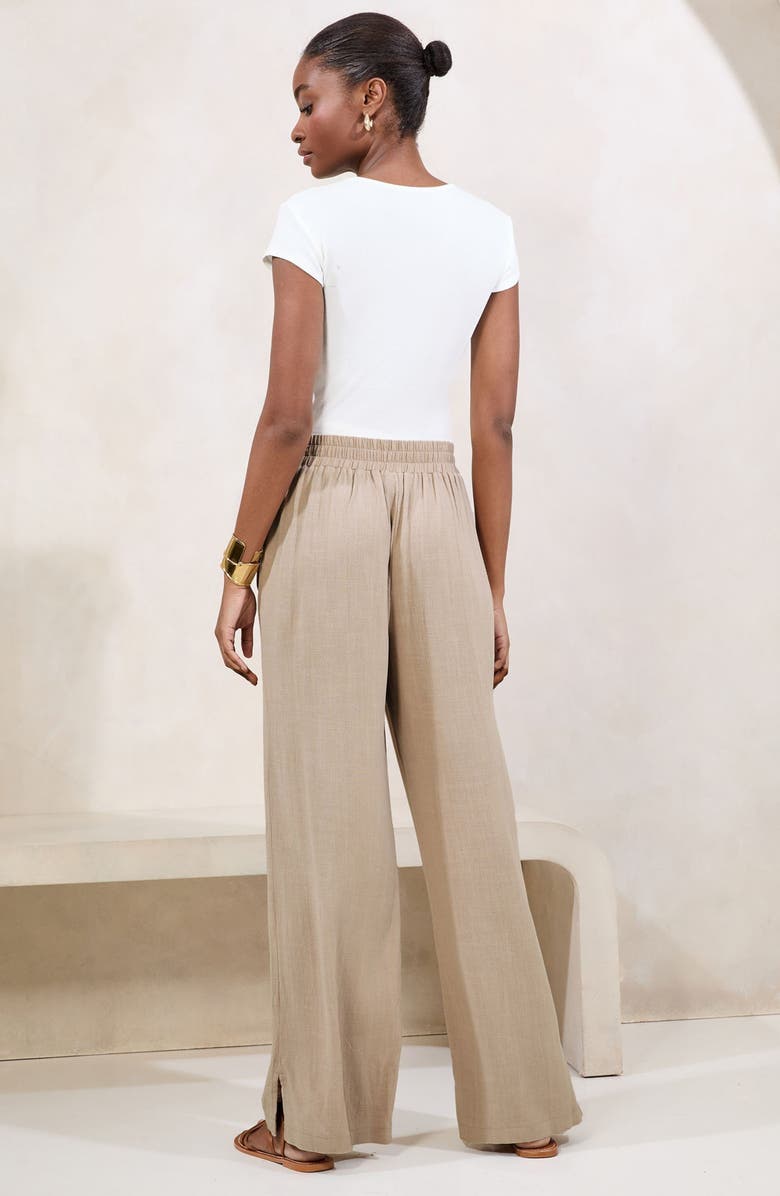 Lipsy Stone Wide Leg Pants, Alternate, color, Neutral