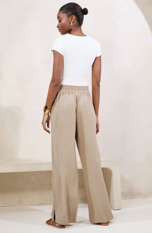 Lipsy Stone Wide Leg Pants In Neutral